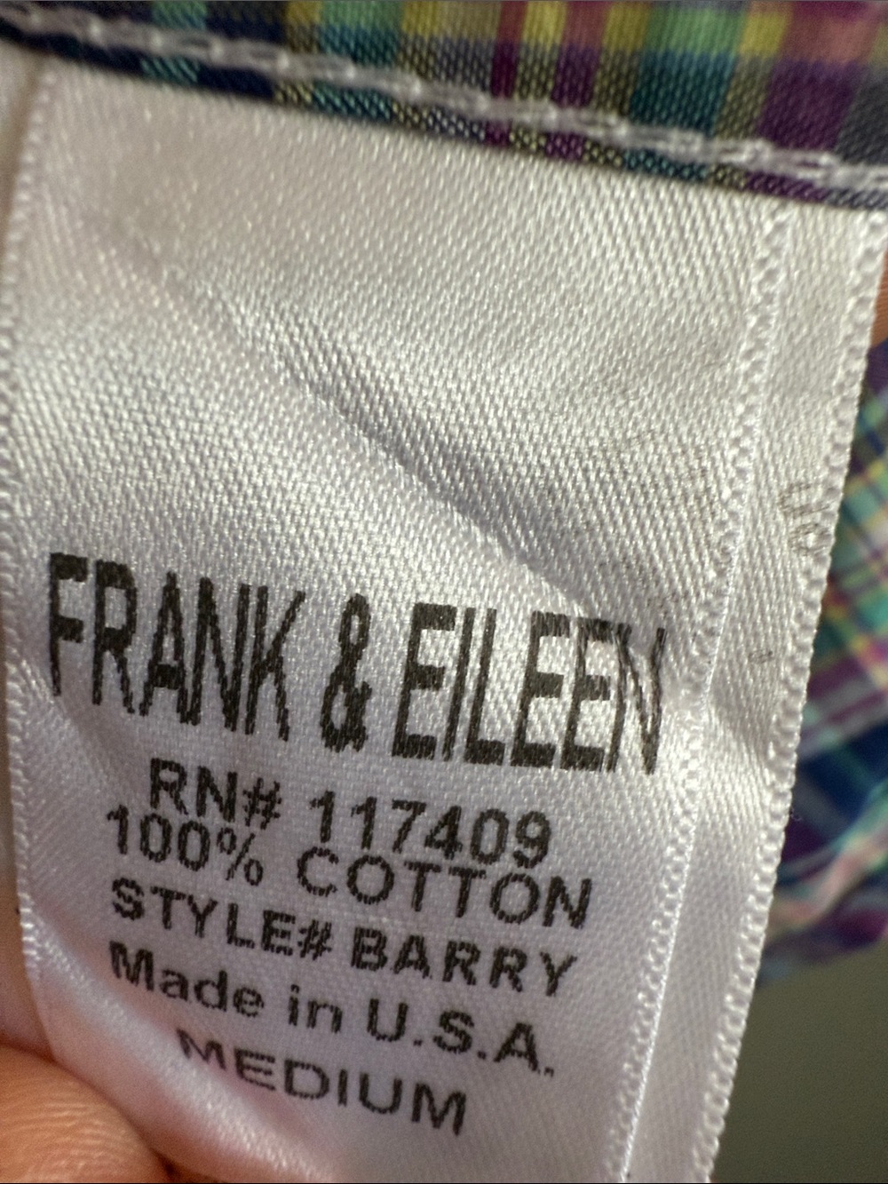 Frank & Eileen Barry Plaid Preppy Button-Down Shirt Women’s Medium - Picture 5 of 9